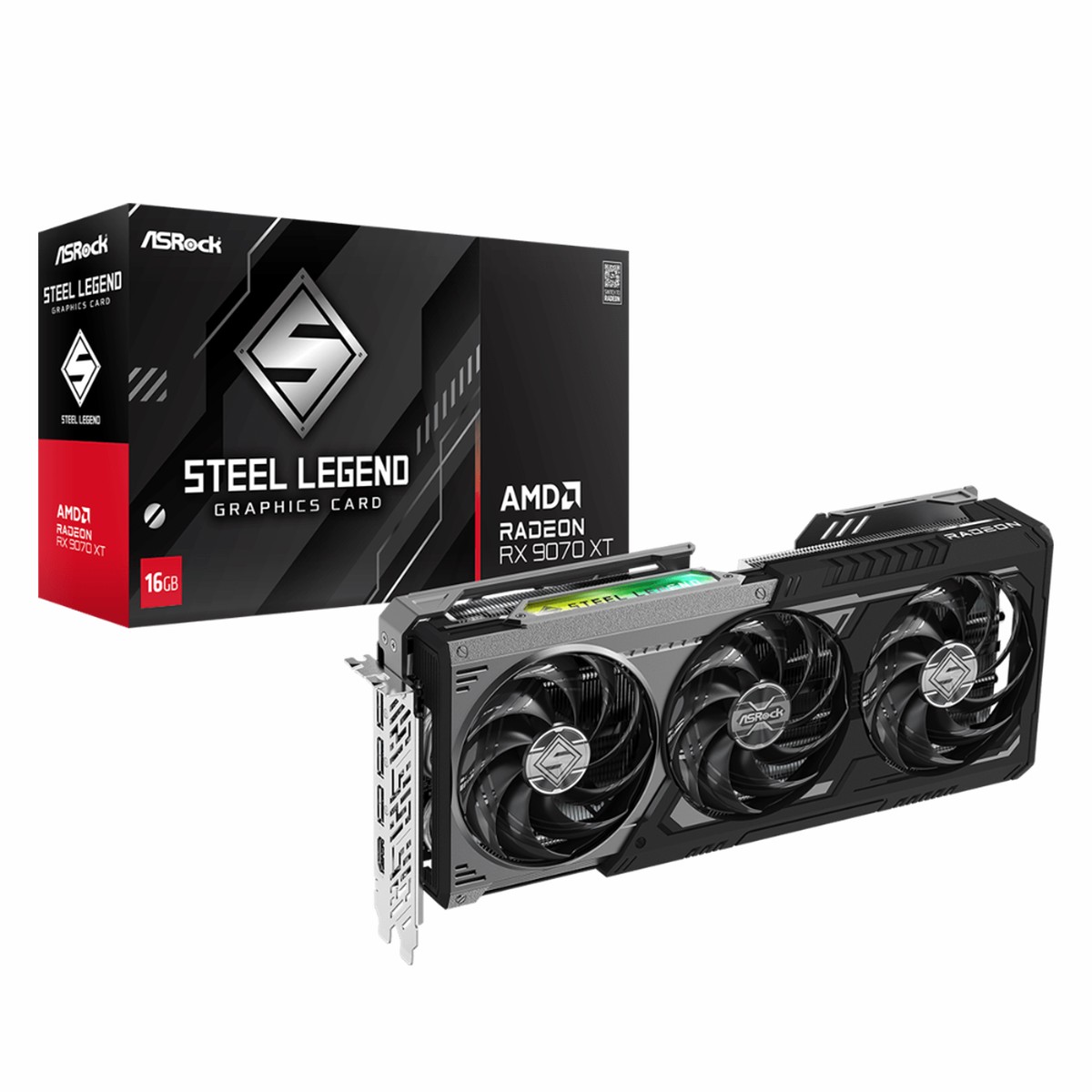 ASROCK Radeon RX 9070 XT Steel Legend Dark 16GB AMD Graphic Card