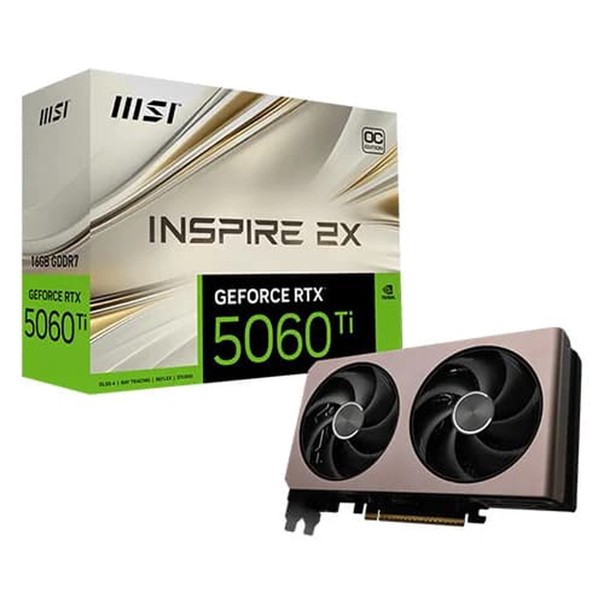 MSI GeForce RTX 5060 Ti Inspire 2X OC 16GB Nvidia Graphic Card