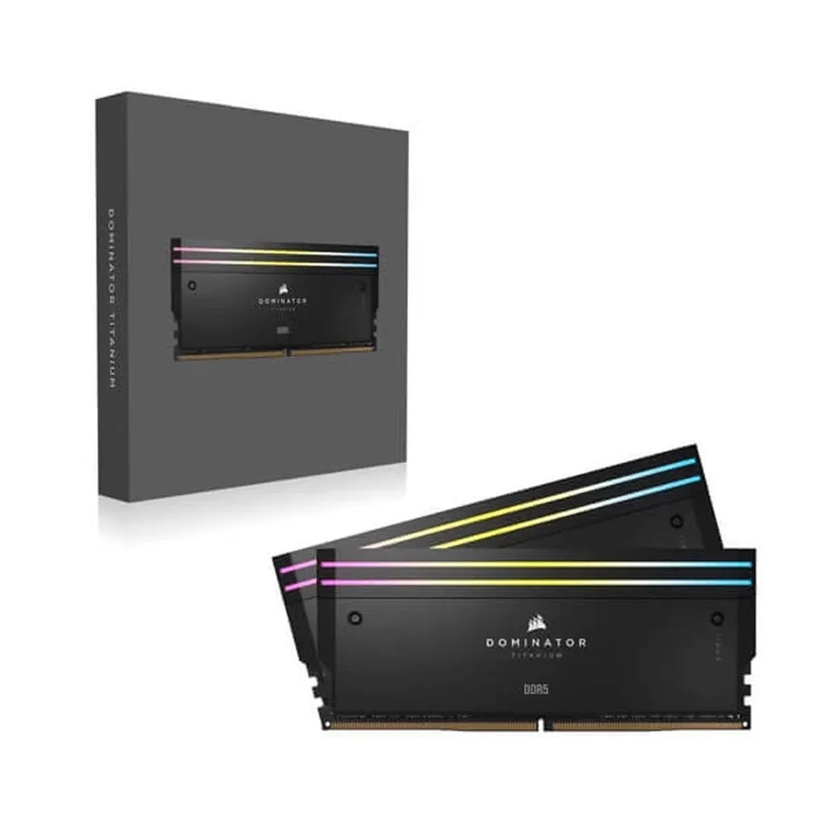 CORSAIR Dominator Titanium RGB 32GB ( 16GBx2 ) 6000MHz DDR5 RAM (Black) ( CL30 )