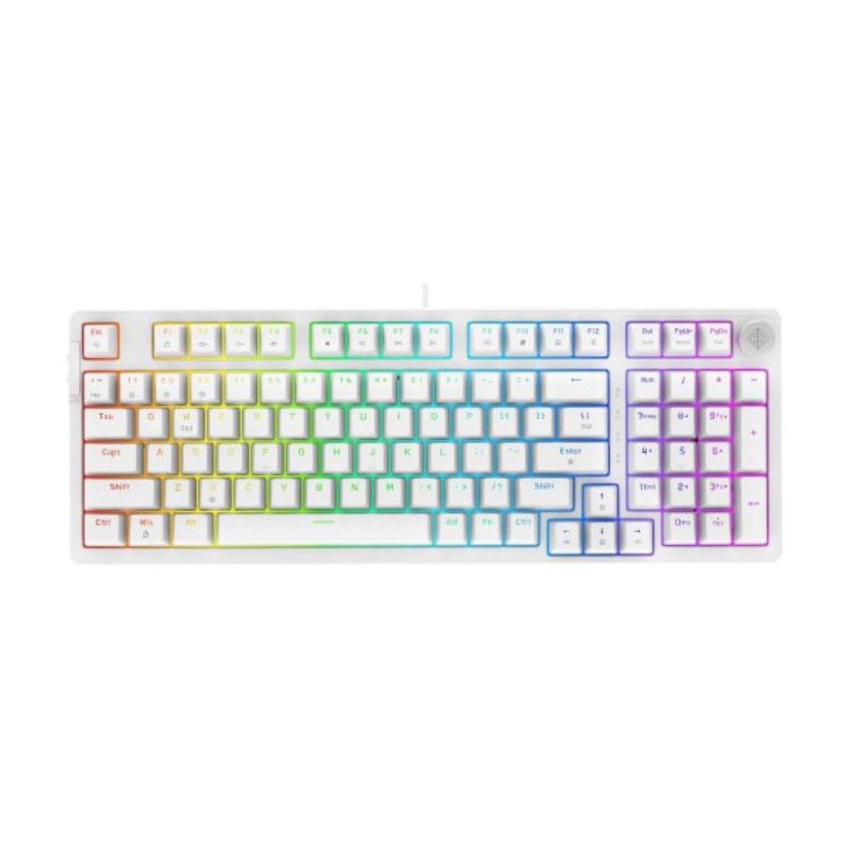 COSMIC BYTE CB-GK-41 Phantom Gasket Full Size Wired Gaming Keyboard ( White ) ( Red Switch )