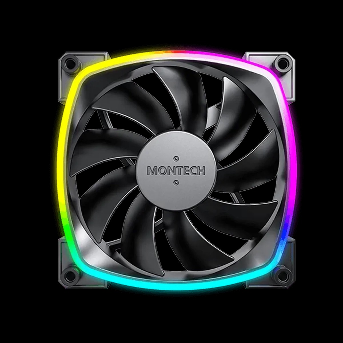 MONTECH AX120 PWM 120mm ARGB Cabinet Fan (Black) (Single Pack)