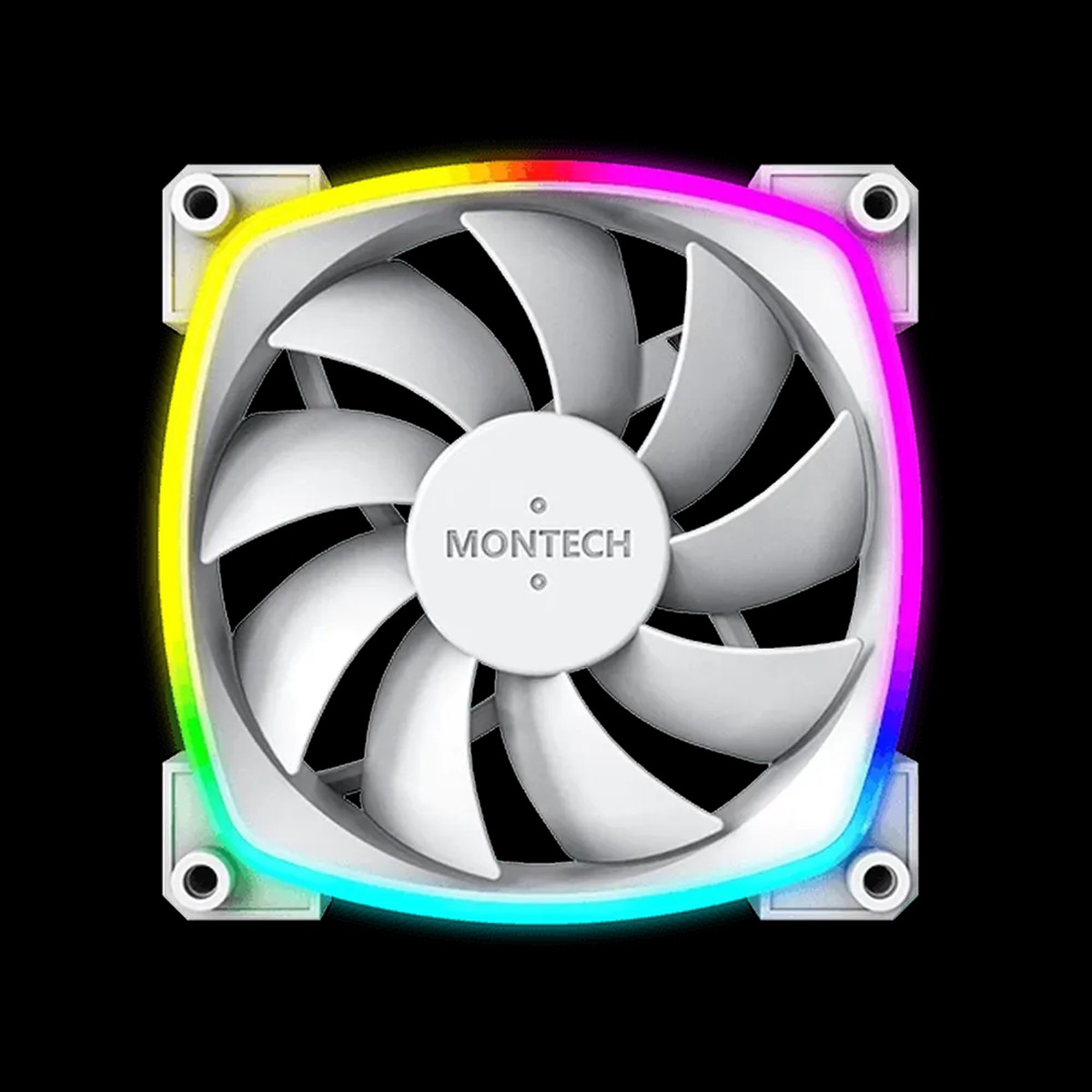 MONTECH AX120 PWM 120mm ARGB Cabinet Fan (White) (Single Pack)