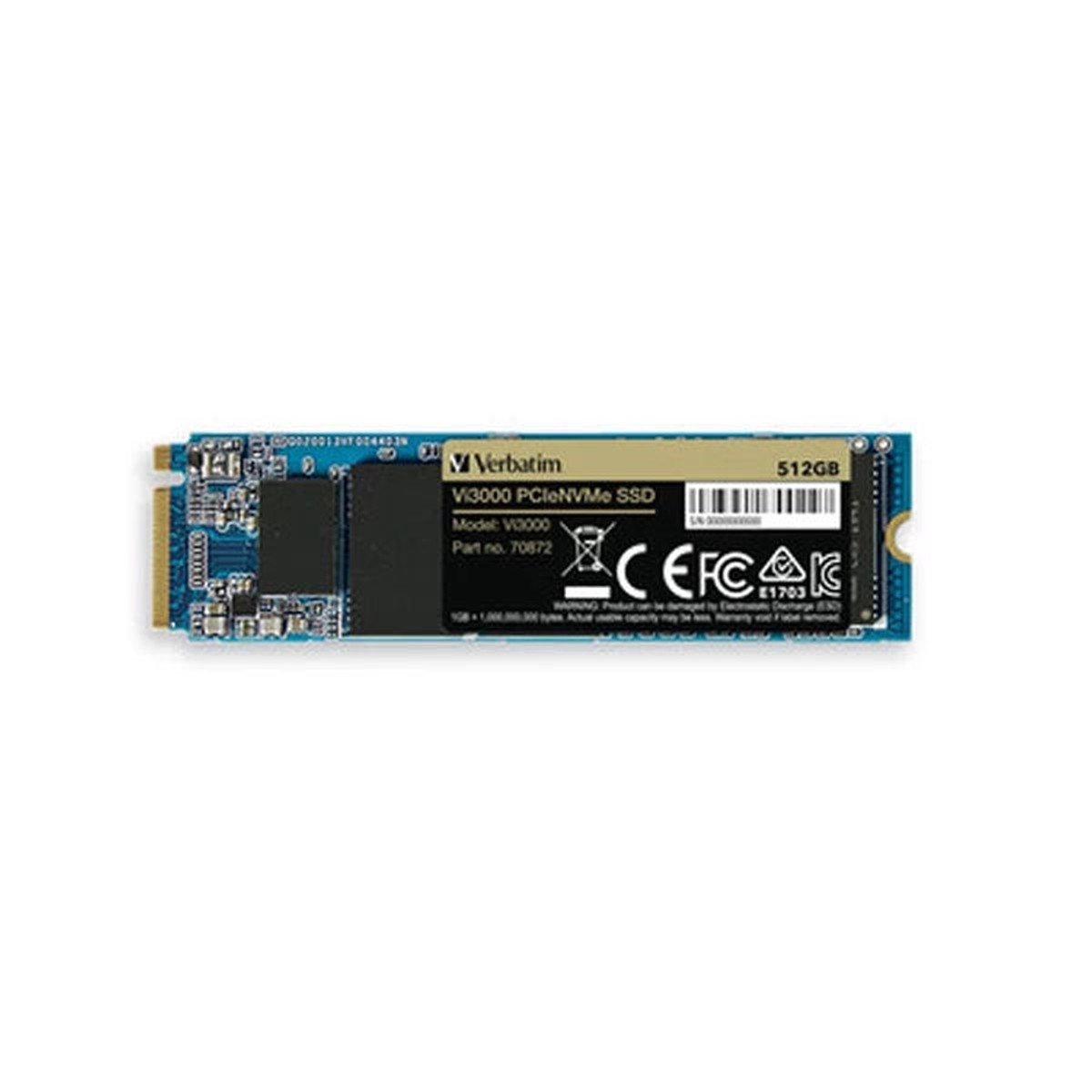 VERBATIM VI3000 512GB M.23 NVME Gen 3 Solid State Drive ( SSD )