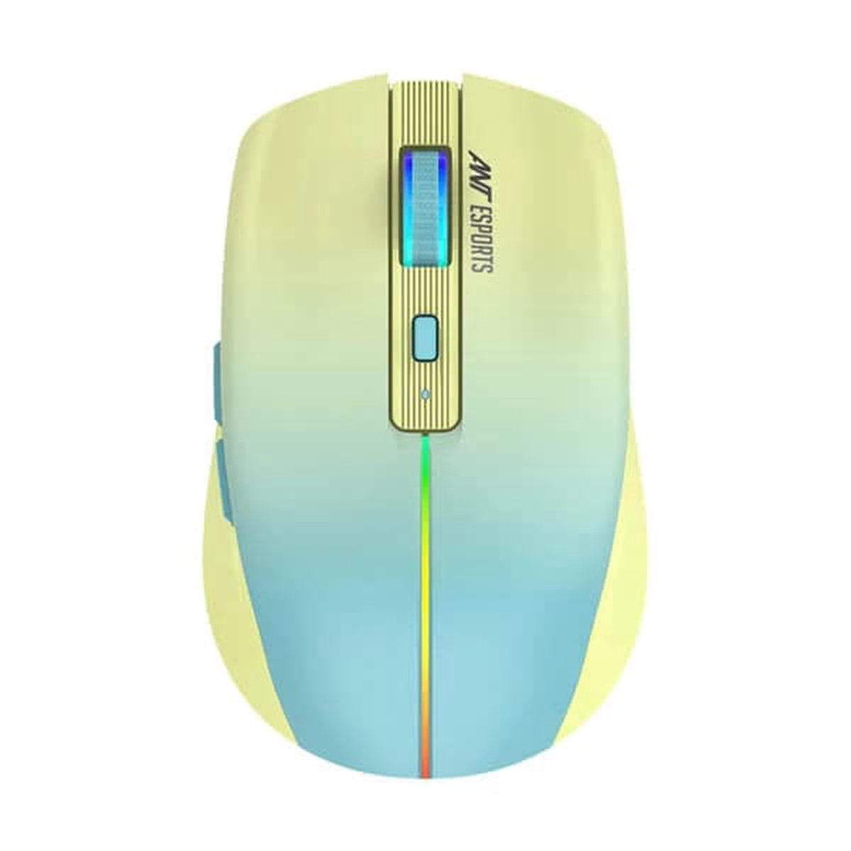 ANT ESPORTS GM400W Wireless Ambidextrous RGB Gaming Mouse ( GM400W-RGB-DULL-YELLOW ) ( 3200DPI / 6 Macro Buttons ) ( Dull Yellow )