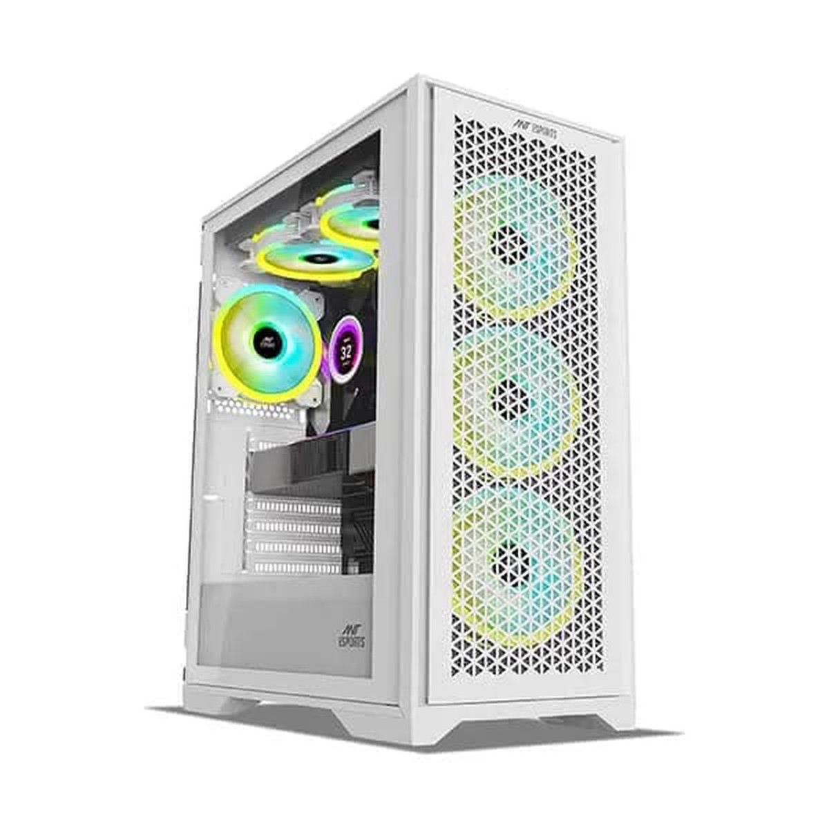 ANT ESPORTS ICE-4000 RGB Mesh ATX Mid Tower Cabinet (White)
