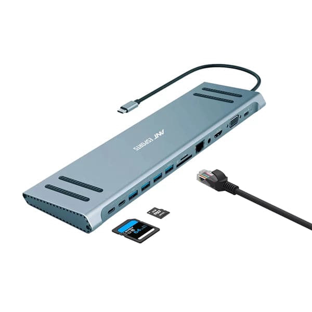 ANT ESPORTS AEC1310 13-In-1 USB Type C Docking Station With HDMI And VGA Port