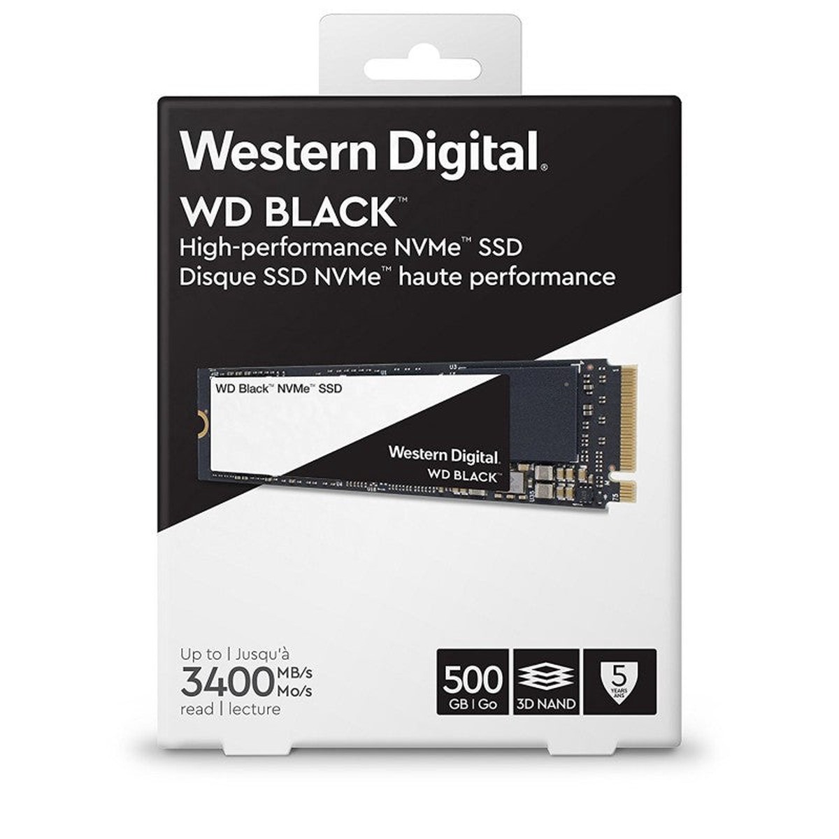 WESTERN DIGITAL Black 500GB M.2 NVME Gen3 Solid State Drive ( SSD )