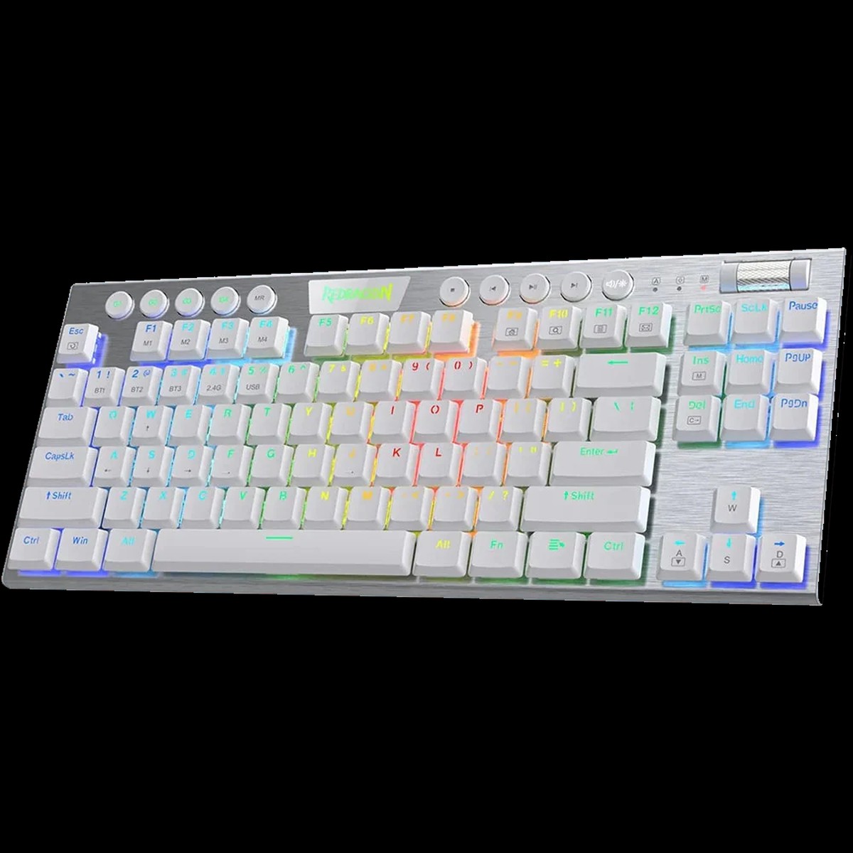 REDRAGON K621 Horus Tenkeyless Low Profile Mechanical Switch Wireless + Bluetooth Gaming Keyboard ( White )