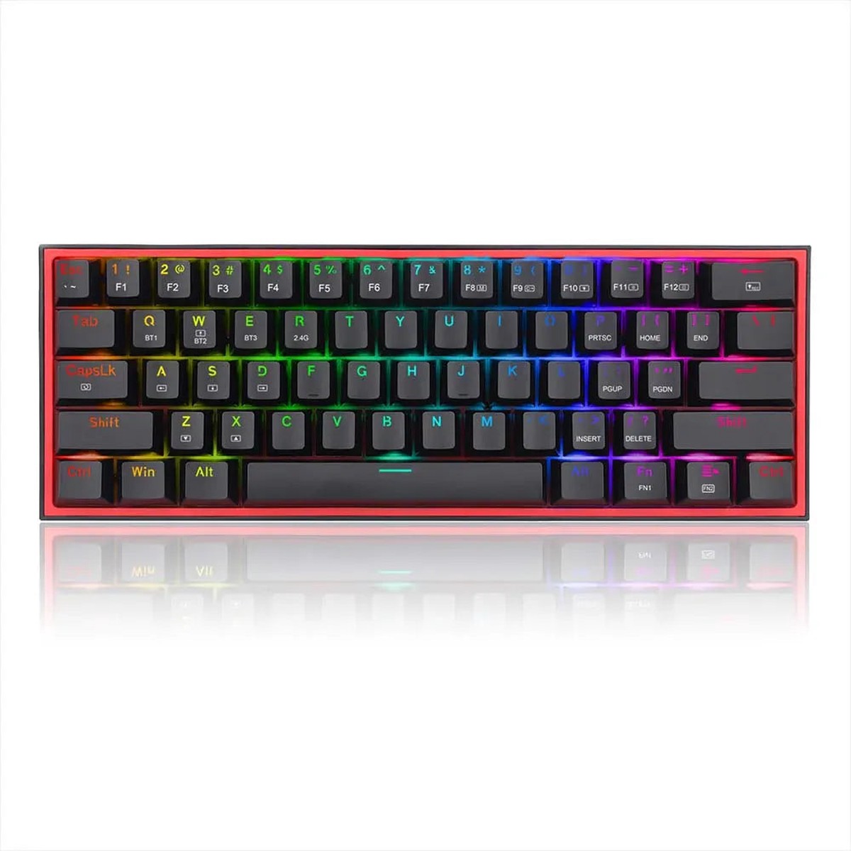 REDRAGON K616 Fizz Pro 60% Mechanical Wireless Gaming Keyboard ( Black ) ( Red Linear Switch )