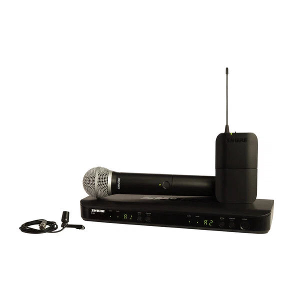 Shure BLX1288/CVL Dual Channel Wireless Combo System with CVL & PG58
